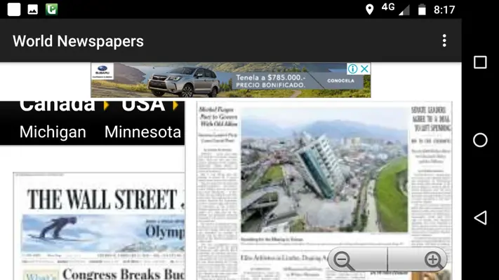 World Newspapers android App screenshot 1