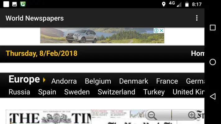 World Newspapers android App screenshot 2